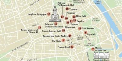 شہر سیاحت سائٹس کا سفر وارسا نقشہ